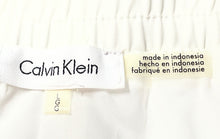 Load image into Gallery viewer, Calvin Klein Womens Off White Flat Front Drawstring Ankle Pants Size Large

