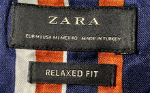Load image into Gallery viewer, Zara Mens Multicolor Striped Long Sleeve Relaxed-Fit Button-Up Shirt Size M
