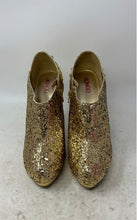 Load image into Gallery viewer, Bongo Womens Gold Tone With Glitter Stiletto Heel Ankle Booties Size 10
