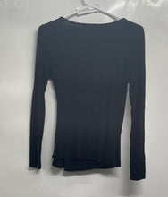 Load image into Gallery viewer, Forever 21 Womens Black Long Sleeve Surplice V-Neck Ruched Blouse Top Size Small

