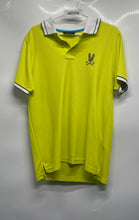 Load image into Gallery viewer, Psycho Bunny Mens Yellow Short Sleeve Collared Regular Fit Polo Shirt Size 4
