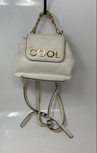 Load image into Gallery viewer, Michael Kors Womens White And Gold-Tone Cool Chain Strap Mini Backpack
