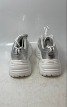 Load image into Gallery viewer, K Kip Wok Womens Silver White Lace-Up Chunky Platform Sneakers Shoes Size 8
