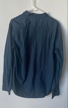 Load image into Gallery viewer, Beverly Hills Polo Club Mens Blue Black Geo Long Sleeve Button-Up Shirt Size L
