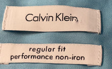 Load image into Gallery viewer, Calvin Klein Mens Light Blue Performance Non-Iron Dress Shirt Size L 16.5 34/35
