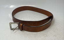 Load image into Gallery viewer, Timberland Mens Brown Leather Rectangular Buckle Adjustable Dress Belt Size 36

