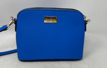 Load image into Gallery viewer, Kate Spade New York Womens Blue Leather Detachable Strap Zip Top Crossbody Bag
