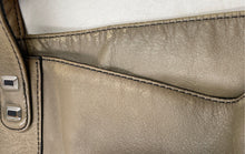 Load image into Gallery viewer, Authentic Tous Womens Gray Leather Inner Pocket Shoulder Handbag Stained Damaged
