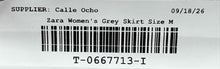Load image into Gallery viewer, Zara Womens Gray Side-Zip Pleated Short-Length Mini Skirt Size Medium
