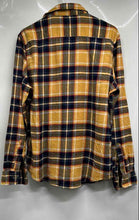 Load image into Gallery viewer, Aeropostale Mens Yellow Blue Plaid Long Sleeve Regular Fit Button-Up Shirt Sz S
