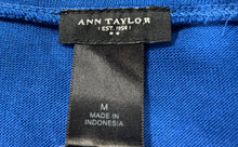 Load image into Gallery viewer, Ann Taylor Womens Blue 3/4 Sleeve Pullover Tunic Blouse Top Size Medium
