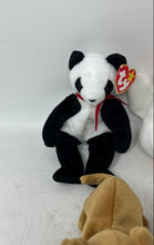 Load image into Gallery viewer, Lot Of 4 Pcs Ty Multicolor Various Animals Beanie Babies Plush Toys
