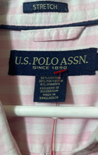 Load image into Gallery viewer, U.S. Polo Assn. Mens Pink Checked Print Stretch Collared Button-Up Shirt Size L
