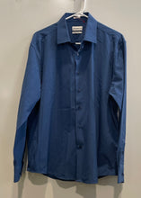 Load image into Gallery viewer, Lucky Brand Mens Blue 4 Way Stretch Long Sleeve Dress Shirt Size L 16-16.5
