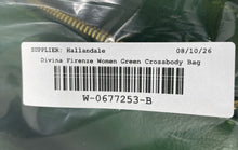 Load image into Gallery viewer, Divina Firenze Womens Lilla Green Leather Adjustable Strap Crossbody Bag
