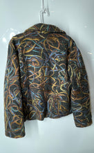Load image into Gallery viewer, Weavz Womens Multicolor Rope Print Lined Long Sleeve Button Front Jacket Size L
