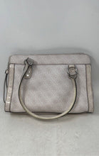 Load image into Gallery viewer, Guess Womens White Monogram Print Inner Pocket Double Handle Satchel Handbag
