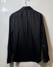 Load image into Gallery viewer, U.S. Polo Assn. Mens Black Pinstripe Cotton Long Sleeve Button-Up Shirt Size L
