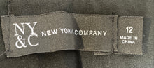 Load image into Gallery viewer, New York &amp; Company Womens Black Flat Front Straight Leg Ankle Pants Size 12
