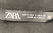 Load image into Gallery viewer, Zara Womens Black Long Sleeve Button Front Blouse Top Size Small
