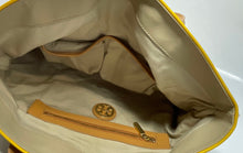 Load image into Gallery viewer, Authentic Tory Burch Womens Yellow Beige Pierson Dipped Jaden Tote Bag Damaged

