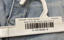 Load image into Gallery viewer, Smoke Rise Mens Blue Distressed Acid Washed Jeans Bermuda Shorts Size 32
