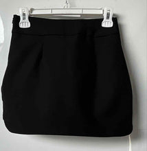 Load image into Gallery viewer, Zara Womens Black Flat Front Elastic Waist Side Zip Mini Skirt Size Small
