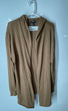 Load image into Gallery viewer, Forever 21 Womens Brown Long Sleeve Hooded Open Front Cardigan Sweater Size L
