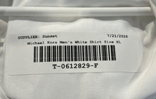Load image into Gallery viewer, Michael Kors Mens White Long Sleeve Collared Dress Shirt Size XL
