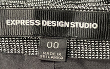 Load image into Gallery viewer, Express Womens Gray Striped Side Zip Knee Length Straight &amp; Pencil Skirt Size 00
