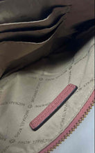 Load image into Gallery viewer, Michael Kors Womens Pink Pebbled Leather Zip Top Small Wristlet Wallet
