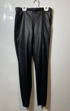 Load image into Gallery viewer, Zara Womens Black Faux Leather Skinny Leg Side Zip Ankle Pants Size Medium
