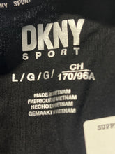 Load image into Gallery viewer, DKNY Womens Black Cotton Front Knot Sport Rhinestone Pullover T-Shirt Sz L W/Tag
