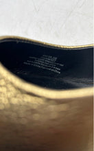 Load image into Gallery viewer, Karl Lagerfeld Paris Womens Royale Gold-Tone Leather Slip-On Pump Heels Size 8M
