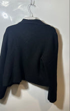 Load image into Gallery viewer, Zara Womens Black Knitted Long Sleeve Collared Button Front Jacket Size XL
