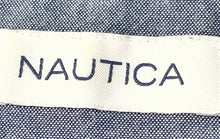 Load image into Gallery viewer, Nautica Mens Blue Plaid Cotton Collared Long Sleeve Button-Up Shirt Size Small
