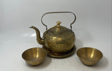 Load image into Gallery viewer, Decorative Teapot With Containers Set Gold Tone 4 Pcs Tea Coffee Accessories
