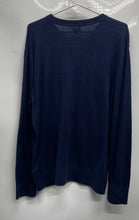 Load image into Gallery viewer, Gap Mens Blue Cotton Knitted Long Sleeve V-Neck Pullover Sweater Size Large
