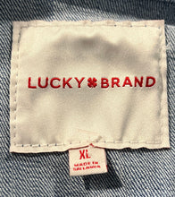 Load image into Gallery viewer, Lucky Brand Womens Blue Denim Long Sleeve Button Front Trucker Jacket Size XL
