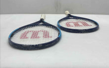Load image into Gallery viewer, Set Of 2 Pcs Wilson Ultra Blue White Comfort Grip Tennis Sporting Racquets
