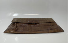 Load image into Gallery viewer, Ann Taylor Womens Brown Animal Print Inner Pockets Clutch Purse
