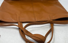 Load image into Gallery viewer, London Fog Womens Brown Leather Inner Pocket Double Strap Medium Tote Bag
