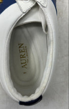 Load image into Gallery viewer, Lauren Ralph Lauren Womens Janson II White And Blue Sneakers Shoes Size 8
