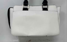 Load image into Gallery viewer, Steve Madden Womens White Black Leather Detachable Crossbody Strap Satchel Bag
