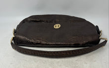 Load image into Gallery viewer, Antonio Melani Womens Brown Faux Leather Snakeskin Shoulder Strap Hobo Bag
