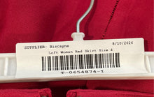 Load image into Gallery viewer, Ann Taylor Loft Womens Red Slash Pockets Back Zip Short Mini Skirt Size 4
