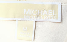Load image into Gallery viewer, Michael Kors Womens Beige Paisley Short Sleeve Back Slit Blouse Top Size M
