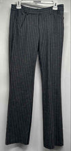 Load image into Gallery viewer, Express Womens Gray Striped Editor Barely Boot Low Rise Dress Pants Size 6R
