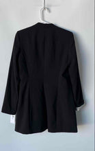 Load image into Gallery viewer, Calvin Klein Womens Black Long Sleeve Collarless Open Front Blazer Size 4 w/ Tag
