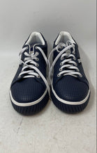 Load image into Gallery viewer, DKNY Mens Navy Blue Perforated Two-Tone Lace-Up Sneaker Shoes Size 9M
